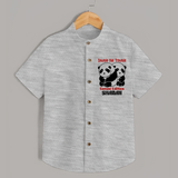 Double The Trouble Gemini Edition Shirt | Personalized Gemini Shirt for Your Little Trouble Maker - GREY - 0 - 6 Months Old (Chest 23")