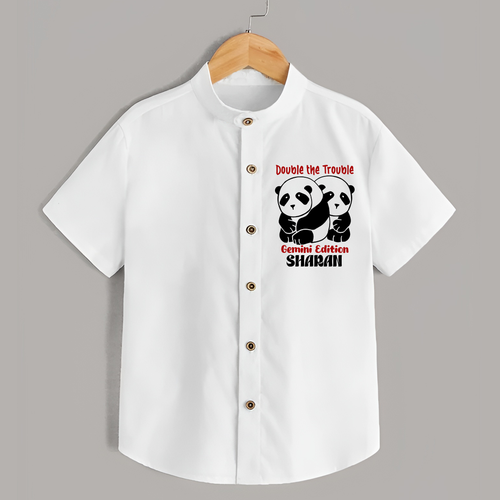 Double The Trouble Gemini Edition Shirt | Personalized Gemini Shirt for Your Little Trouble Maker