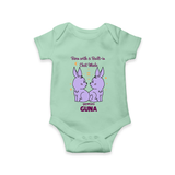 Born With A Built-In Chat Mode Gemini Romper / Onesie | Custom Gemini Romper / Onesie for Your Little Talker - MINT GREEN - New Born (Chest 14")