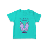 Born With A Built-In Chat Mode Gemini T-Shirt | Custom Gemini T-Shirt for Your Little Talker - TEAL - 0-5 Months Old (Chest 17")