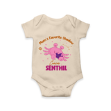 Mom's Favorite Shadow Cancer Romper / Onesie | Personalized Cancer Baby Romper / Onesie for Your Little Shadow - IVORY - New Born (Chest 14")