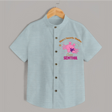 Mom's Favorite Shadow Cancer Shirt | Personalized Cancer Baby Shirt for Your Little Shadow - ARCTIC BLUE - 0 - 6 Months Old (Chest 23")