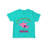 Mom's Favorite Shadow Cancer T-Shirt | Personalized Cancer Baby T-Shirt for Your Little Shadow - TEAL - 0-5 Months Old (Chest 17")