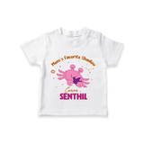 Mom's Favorite Shadow Cancer T-Shirt | Personalized Cancer Baby T-Shirt for Your Little Shadow - WHITE - 0-5 Months Old (Chest 17")