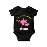 Mom's Favorite Shadow Cancer Romper / Onesie | Personalized Cancer Baby Romper / Onesie for Your Little Shadow - BLACK - New Born (Chest 14")
