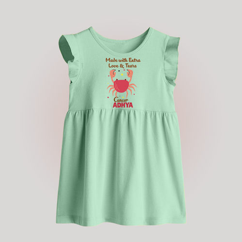 Made With Extra Love And Tears Cancer Baby Frock | Custom Cancer Baby Frock for Your Little One
