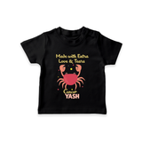 Made With Extra Love And Tears Cancer T-Shirt | Custom Cancer T-Shirt for Your Little One - BLACK - 0-5 Months Old (Chest 17")