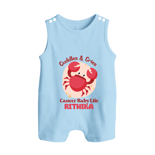 Cuddles And Cries Cancer Baby Life Romper Suit / Sleeveless Romper | Personalized Cancer Romper Suit / Sleeveless Romper for Your Cuddly Baby