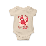 Cuddles And Cries Cancer Baby Life Romper / Onesie | Personalized Cancer Romper / Onesie for Your Cuddly Baby - IVORY - New Born (Chest 14")
