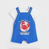 Cuddles And Cries Cancer Baby Life Dungaree Set | Personalized Cancer Dungaree Set for Your Cuddly Baby - COBALT BLUE - 0 - 5 Months Old (Chest 18")
