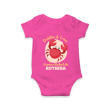 Cuddles And Cries Cancer Baby Life Romper / Onesie | Personalized Cancer Romper / Onesie for Your Cuddly Baby - HOT PINK - New Born (Chest 14")