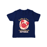 Cuddles And Cries Cancer Baby Life T-Shirt | Personalized Cancer T-Shirt for Your Cuddly Baby - NAVY BLUE - 0-5 Months Old (Chest 17")