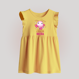 Cancer Baby Frock | Custom Baby Frock for Your Little Cancer Baby - PASTEL YELLOW - 0 - 3 Months Old (Chest 17")