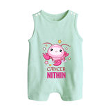 Cancer Baby Romper Suit / Sleeveless Romper | Custom Romper Suit / Sleeveless Romper for Your Little Cancer Baby - MINT GREEN - 0 - 5 Months Old (Chest 18")