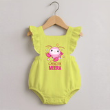 Cancer Baby Romper Frock | Custom Romper Frock for Your Little Cancer Baby - PASTEL YELLOW - 0 - 3 Months Old (Chest 19")