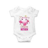Cancer Baby Romper / Onesie | Custom Romper / Onesie for Your Little Cancer Baby - WHITE - New Born (Chest 14")