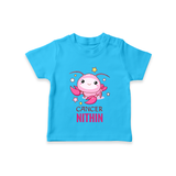 Cancer Baby T-Shirt | Custom T-Shirt for Your Little Cancer Baby - SKY BLUE - 0-5 Months Old (Chest 17")