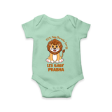 100% Main Character Energy Leo Baby Romper / Onesie | Personalized Leo Romper / Onesie for Your Little Star - MINT GREEN - New Born (Chest 14")