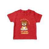 100% Main Character Energy Leo Baby T-Shirt | Personalized Leo T-Shirt for Your Little Star - RED - 0-5 Months Old (Chest 17")