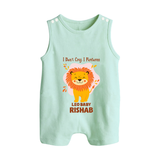 I DonÕt Cry, I Perform Leo Baby Romper Suit / Sleeveless Romper | Custom Leo Romper Suit / Sleeveless Romper for Your Little Performer - MINT GREEN - 0 - 5 Months Old (Chest 18")