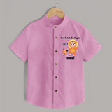 Born To Rule The PlayPen Leo Shirt | Personalized Leo Shirt for Your Little Ruler - BABY PINK - 0 - 6 Months Old (Chest 23")