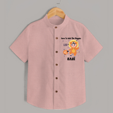 Born To Rule The PlayPen Leo Shirt | Personalized Leo Shirt for Your Little Ruler - PEACH - 0 - 6 Months Old (Chest 23")