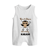 Born To Charm Libra Baby Romper Suit / Sleeveless Romper | Custom Libra Romper Suit / Sleeveless Romper for Your Charming Baby - WHITE - 0 - 5 Months Old (Chest 18")