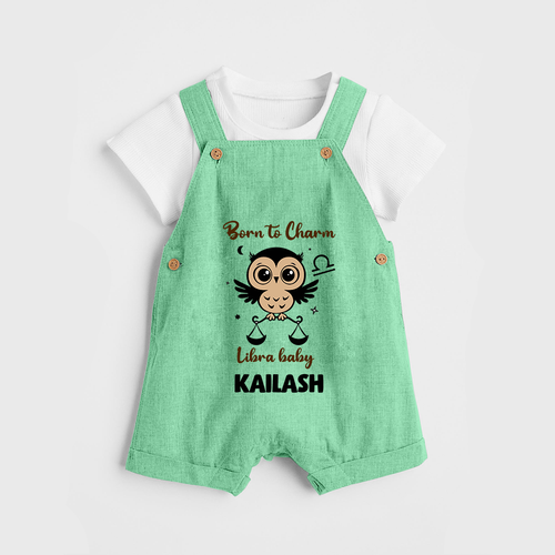 Born To Charm Libra Baby Dungaree Set | Custom Libra Dungaree Set for Your Charming Baby