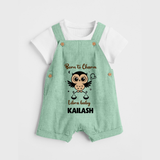 Born To Charm Libra Baby Dungaree Set | Custom Libra Dungaree Set for Your Charming Baby - MINT GREEN - 0 - 5 Months Old (Chest 18")