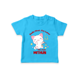 Smile First, Cry Later Libra Style T-Shirt | Personalized Libra T-Shirt for Your Little Smiler - SKY BLUE - 0-5 Months Old (Chest 17")