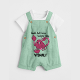Small But Fierce Scorpio Baby Dungaree Set | Personalized Scorpio Dungaree Set for Your Fierce Baby - MINT GREEN - 0 - 5 Months Old (Chest 18")