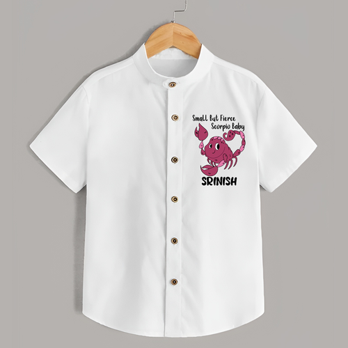 Small But Fierce Scorpio Baby Shirt | Personalized Scorpio Shirt for Your Fierce Baby