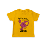 Small But Fierce Scorpio Baby T-Shirt | Personalized Scorpio T-Shirt for Your Fierce Baby - CHROME YELLOW - 0-5 Months Old (Chest 17")