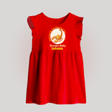 DonÕt Let The Cute Face Fool You Scorpio Baby Frock | Custom Scorpio Baby Frock for Your Little Mischief - RED - 0 - 3 Months Old (Chest 17")