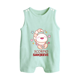 Scorpio Baby Romper Suit / Sleeveless Romper | Personalized Romper Suit / Sleeveless Romper for Your Scorpio Baby - MINT GREEN - 0 - 5 Months Old (Chest 18")