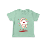 Scorpio Baby T-Shirt | Personalized T-Shirt for Your Scorpio Baby - MINT GREEN - 0-5 Months Old (Chest 17")