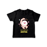 Scorpio Baby T-Shirt | Personalized T-Shirt for Your Scorpio Baby - BLACK - 0-5 Months Old (Chest 17")