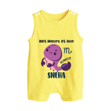 100% Mystery. 0% Sleep Scorpio Romper Suit / Sleeveless Romper | Custom Scorpio Romper Suit / Sleeveless Romper for Your Mysterious Baby - PASTEL YELLOW - 0 - 5 Months Old (Chest 18")