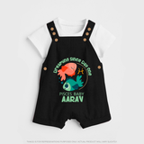 Dreaming Since Day One Pisces Baby Dungaree Set | Personalized Pisces Dungaree Set for Your Dreamy Baby - BLACK - 0 - 5 Months Old (Chest 18")