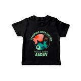 Dreaming Since Day One Pisces Baby T-Shirt | Personalized Pisces T-Shirt for Your Dreamy Baby - BLACK - 0-5 Months Old (Chest 17")