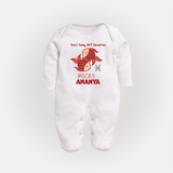 Tears Today, Art Tomorrow Pisces Baby Sleepsuit / Full Sleeve Bodysuit | Custom Pisces Sleepsuit / Full Sleeve Bodysuit for Your Artistic Baby - WHITE - New Born (Chest 7.5")
