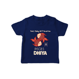 Tears Today, Art Tomorrow Pisces Baby T-Shirt | Custom Pisces T-Shirt for Your Artistic Baby - NAVY BLUE - 0-5 Months Old (Chest 17")