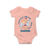 Little Fish In A Big Pond Pisces Baby Romper / Onesie | Personalized Pisces Romper / Onesie for Your Little Explorer - PEACH - New Born (Chest 14")