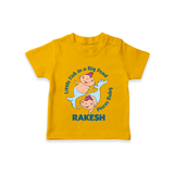 Little Fish In A Big Pond Pisces Baby T-Shirt | Personalized Pisces T-Shirt for Your Little Explorer - CHROME YELLOW - 0-5 Months Old (Chest 17")