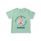 Little Fish In A Big Pond Pisces Baby T-Shirt | Personalized Pisces T-Shirt for Your Little Explorer - MINT GREEN - 0-5 Months Old (Chest 17")