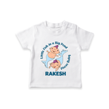 Little Fish In A Big Pond Pisces Baby T-Shirt | Personalized Pisces T-Shirt for Your Little Explorer - WHITE - 0-5 Months Old (Chest 17")