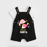 Pisces Baby Dungaree Set | Custom Dungaree Set for Your Pisces Baby - BLACK - 0 - 5 Months Old (Chest 18")