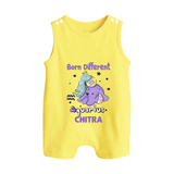 Born Different Aquarius Baby Romper Suit / Sleeveless Romper | Personalized Aquarius Romper Suit / Sleeveless Romper for Your Unique Baby - PASTEL YELLOW - 0 - 5 Months Old (Chest 18")