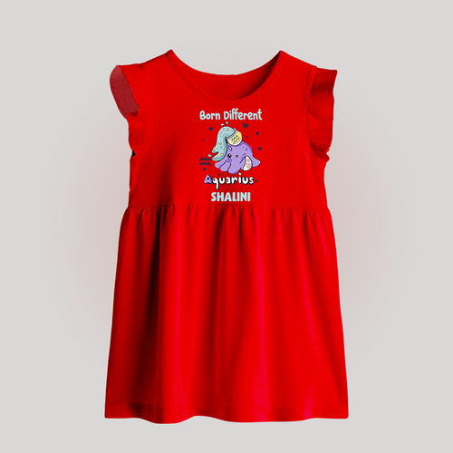 Born Different Aquarius Baby Frock | Personalized Aquarius Baby Frock for Your Unique Baby