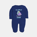 Born Different Aquarius Baby Sleepsuit / Full Sleeve Bodysuit | Personalized Aquarius Sleepsuit / Full Sleeve Bodysuit for Your Unique Baby - NAVY BLUE - New Born (Chest 7.5")